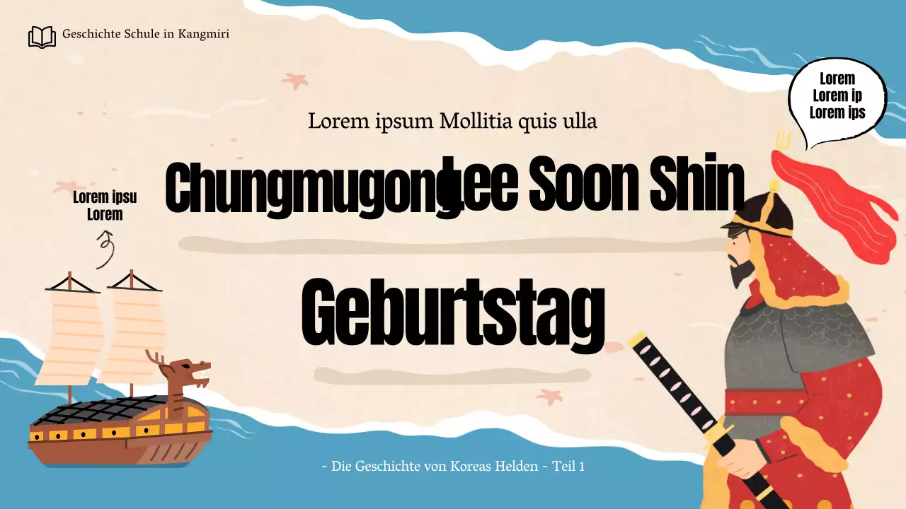 Eine niedliche YouTube-Miniaturansicht von Chungmugong Yi Sun-sins Geburtstag