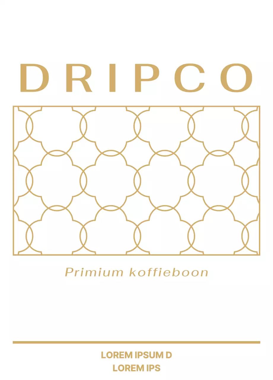 Ontwerp met een patroon van gouden en zwarte lijnen