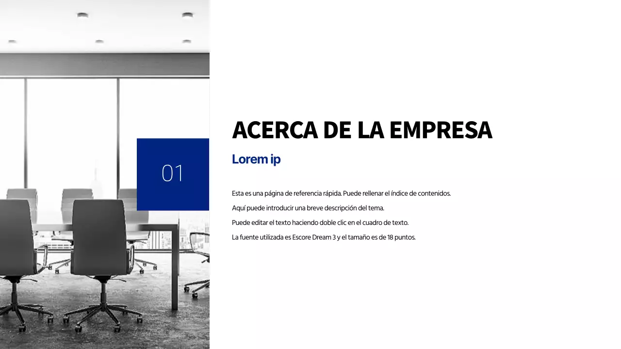 Carta de empresa minimalista