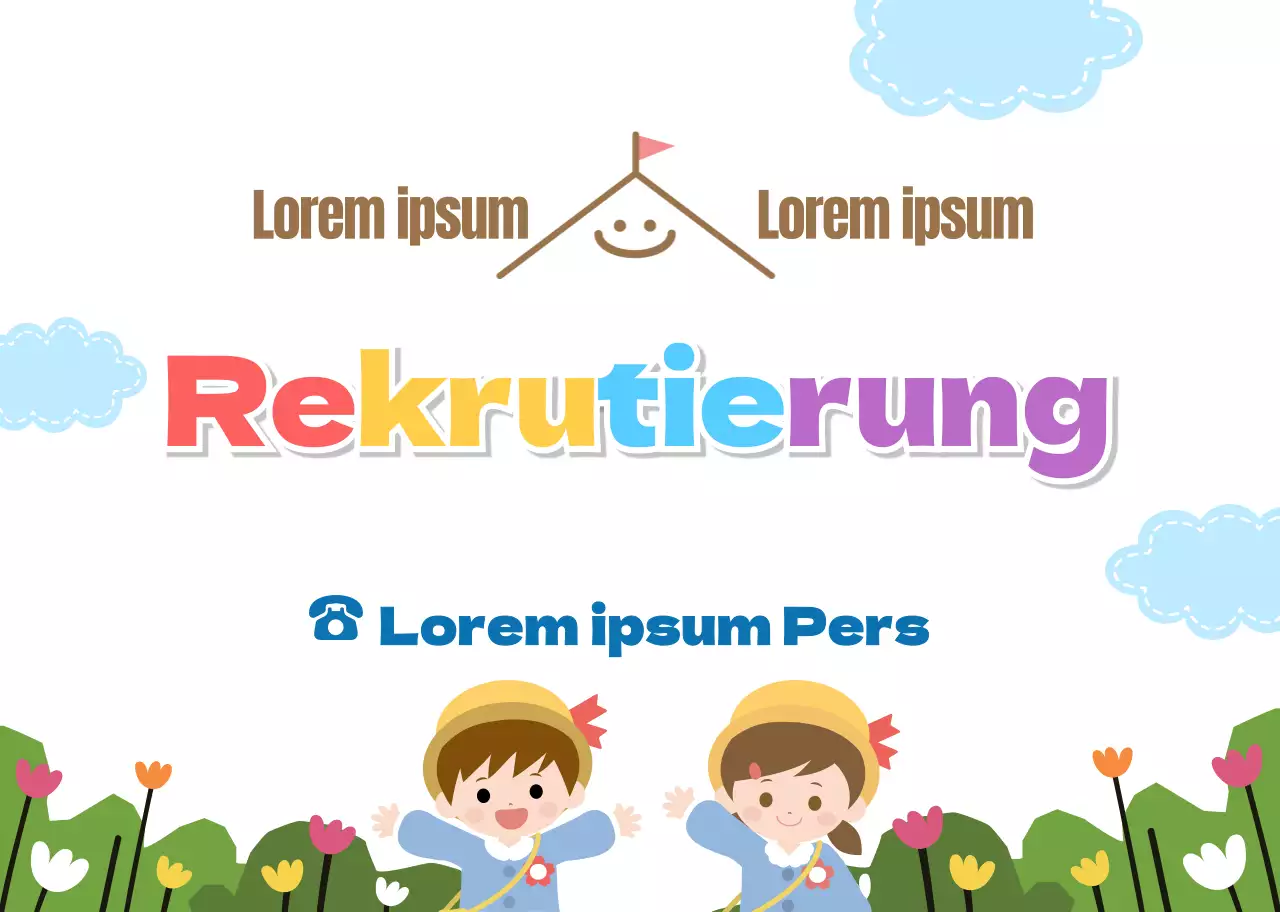 White Cute Werbeanwerbung