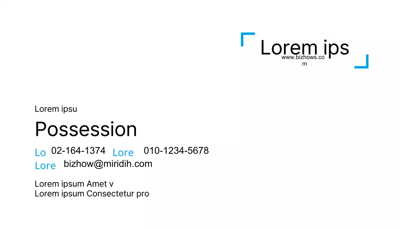 Cartes de visite du garage