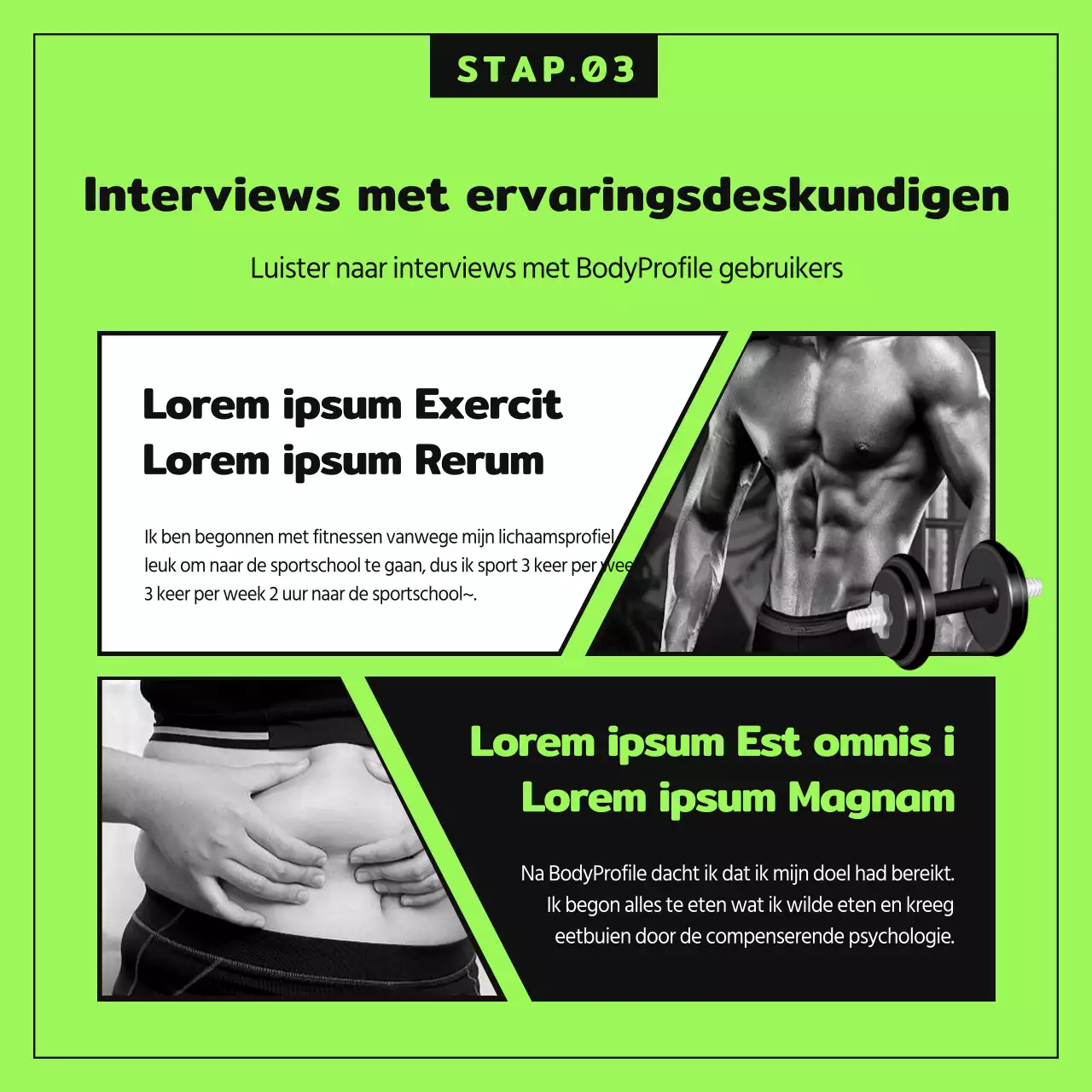 Bespreek de voor- en nadelen van fluorescerende limoengroene en zwarte jeugdige lichaamsprofielen