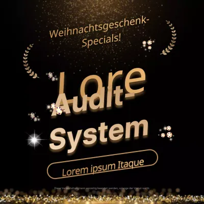 Gold Textual Holiday Vorlage