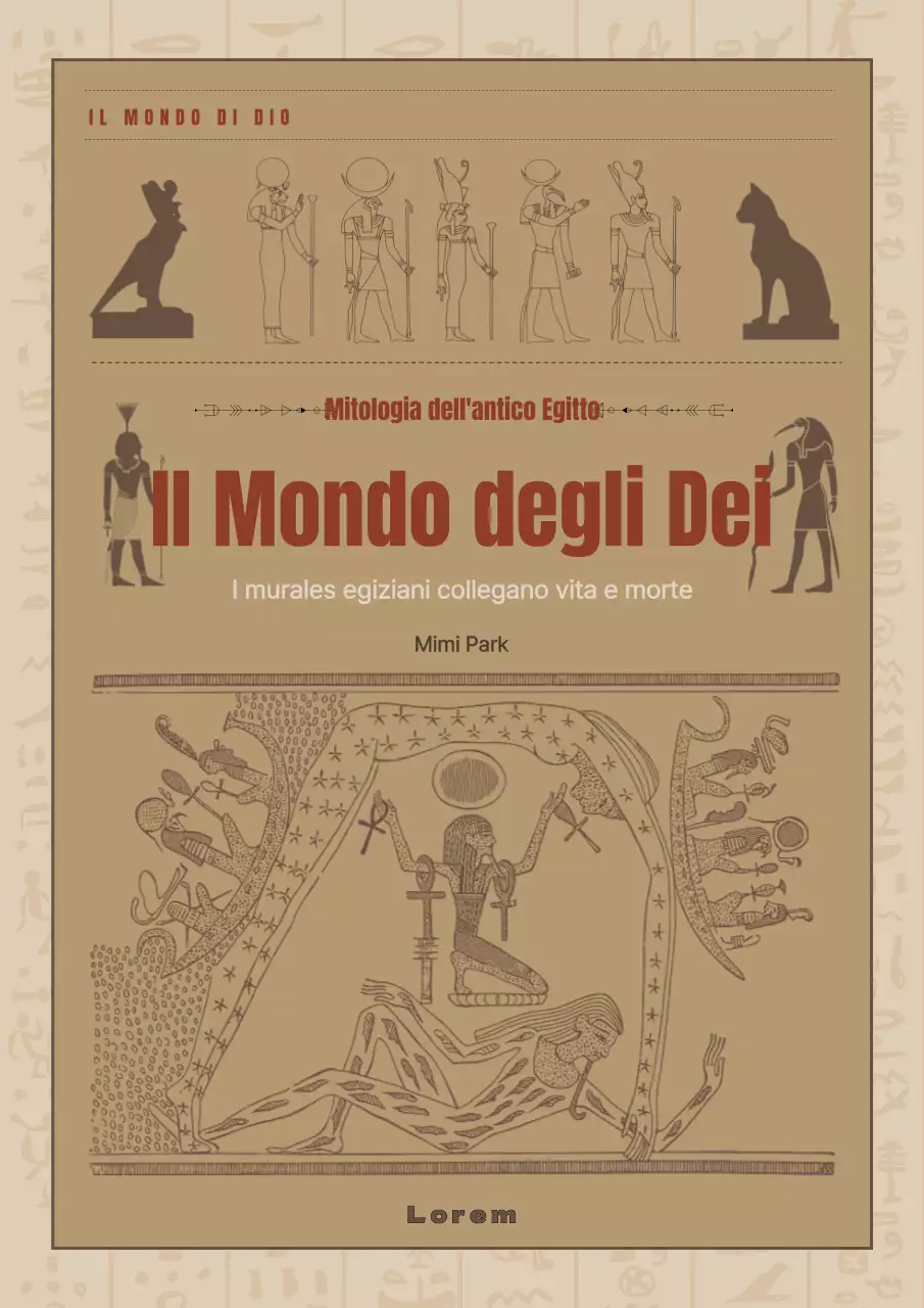 Informazioni sul murale antico mitologico egiziano marrone