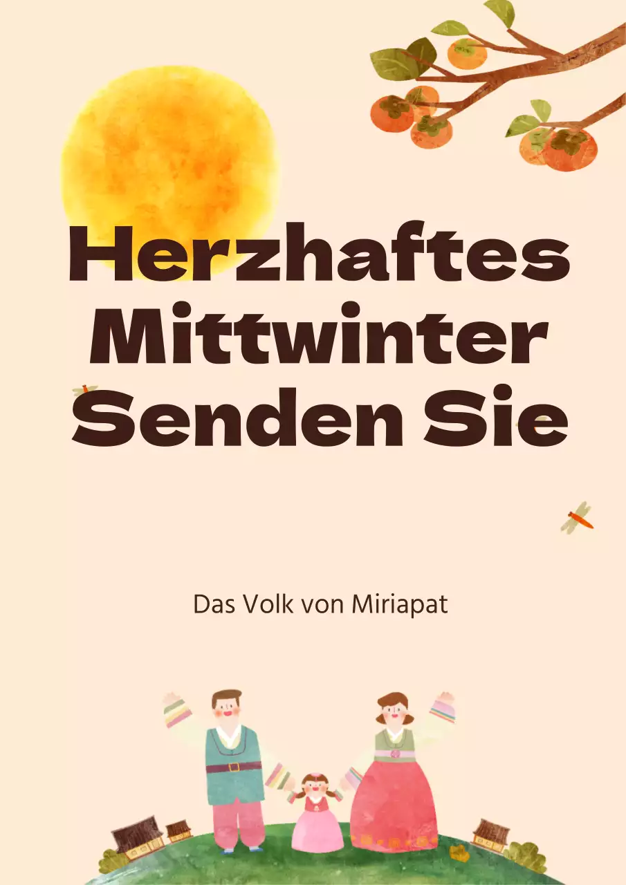 Urlaub Gruß mit Elfenbein Aquarell Konzept Mond und fallende Blätter