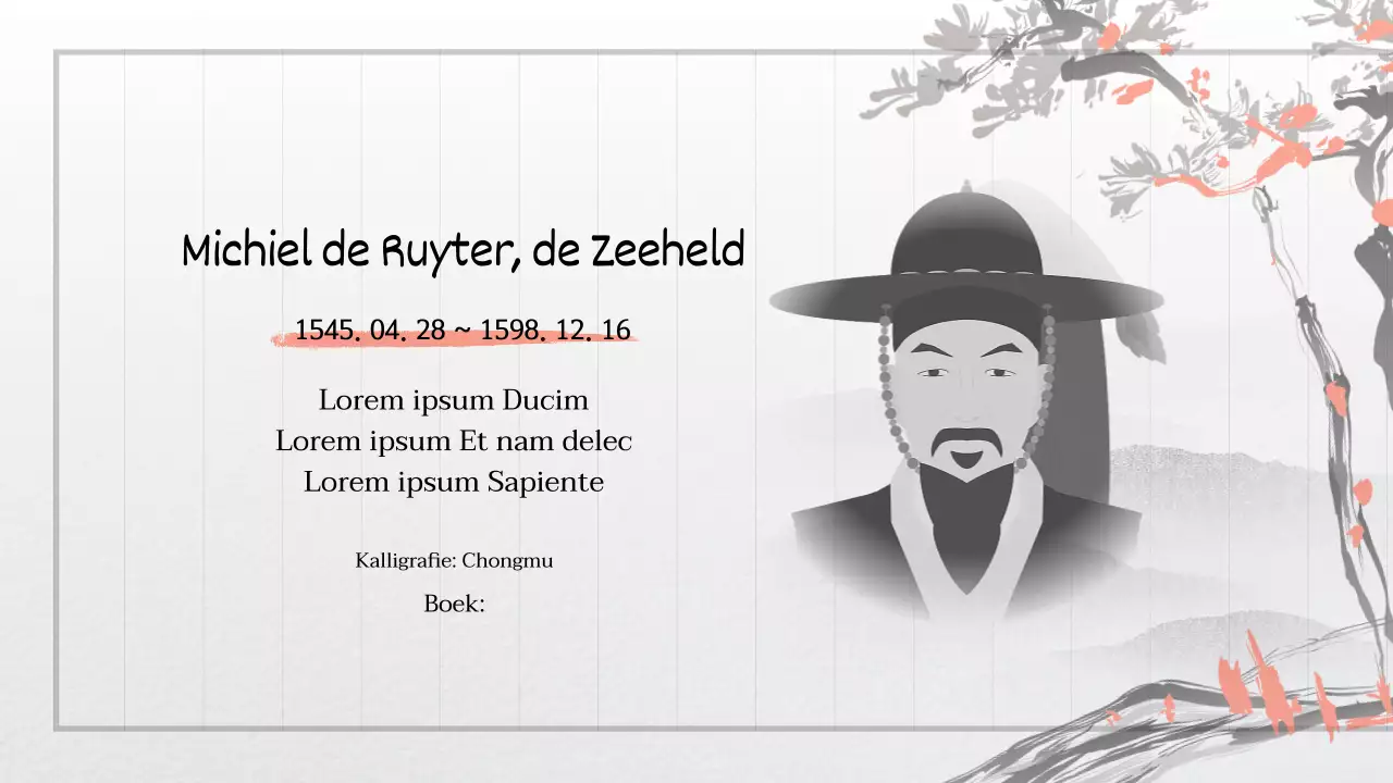 Zwart-wit en rood Klassiek concept Antieke inkt en aquarel Presentatie van de groten der aquarel