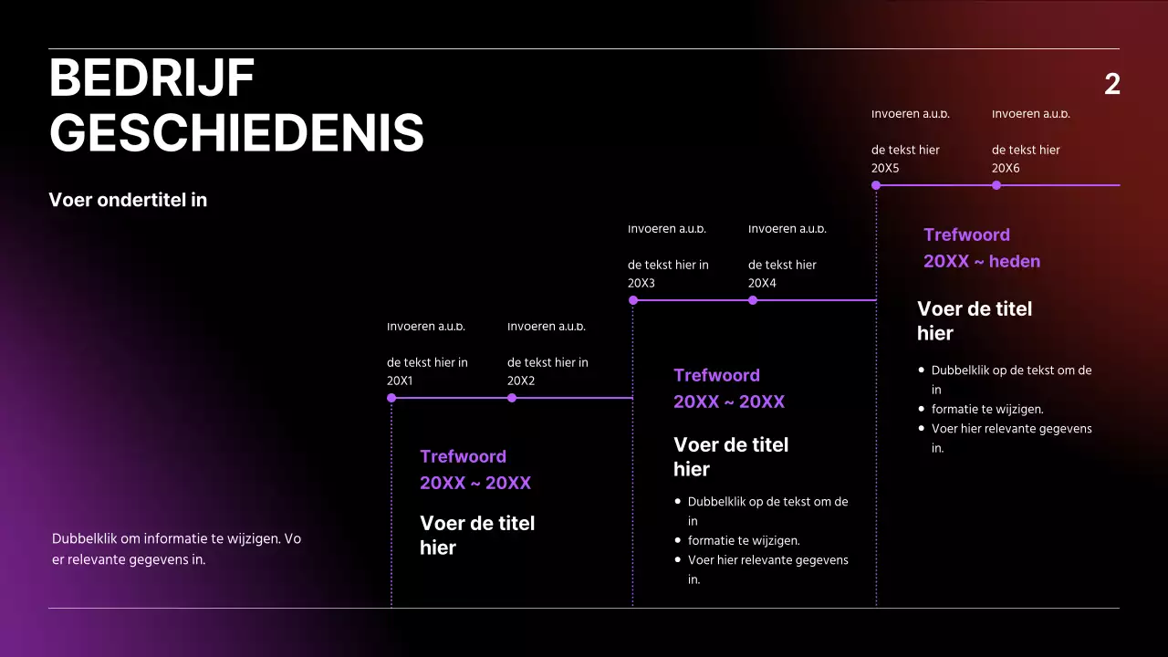 IR presentatie met zwart, blauw en rood kleurverloop bedrijfsconcept