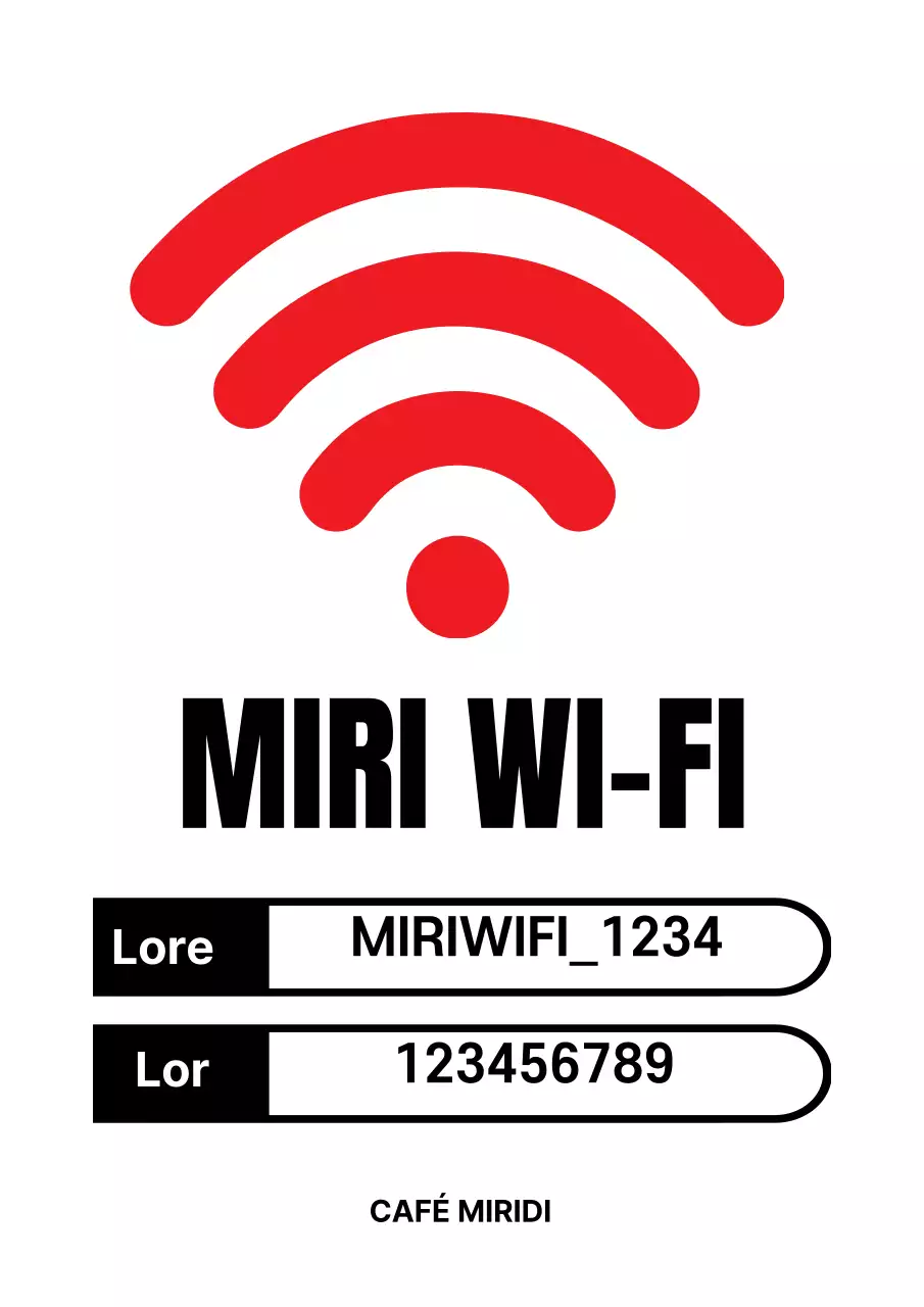 Sinalética wifi branca simples