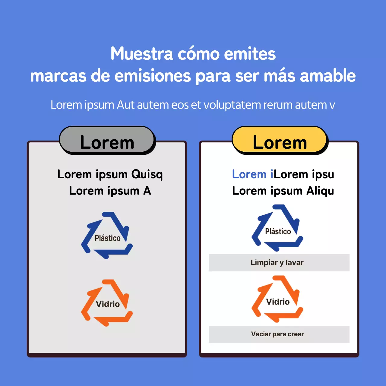 Guía sencilla para reciclar en azul