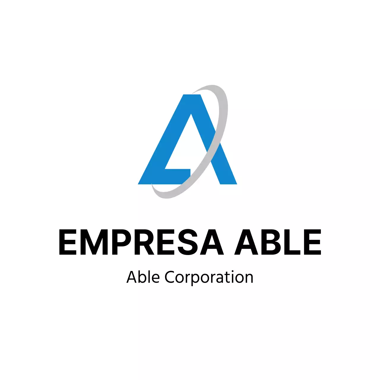 Logótipo azul simples logótipo da empresa placa de sinalização