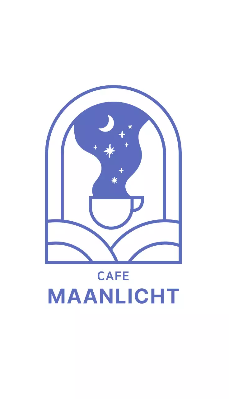 paarse koffie illustratie eenvoudige koffie illustratie visitekaartje voor cafe