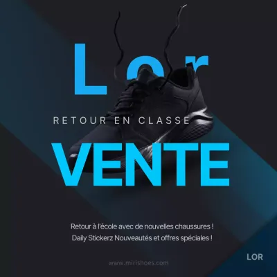 Vente de chaussures à l'ouverture