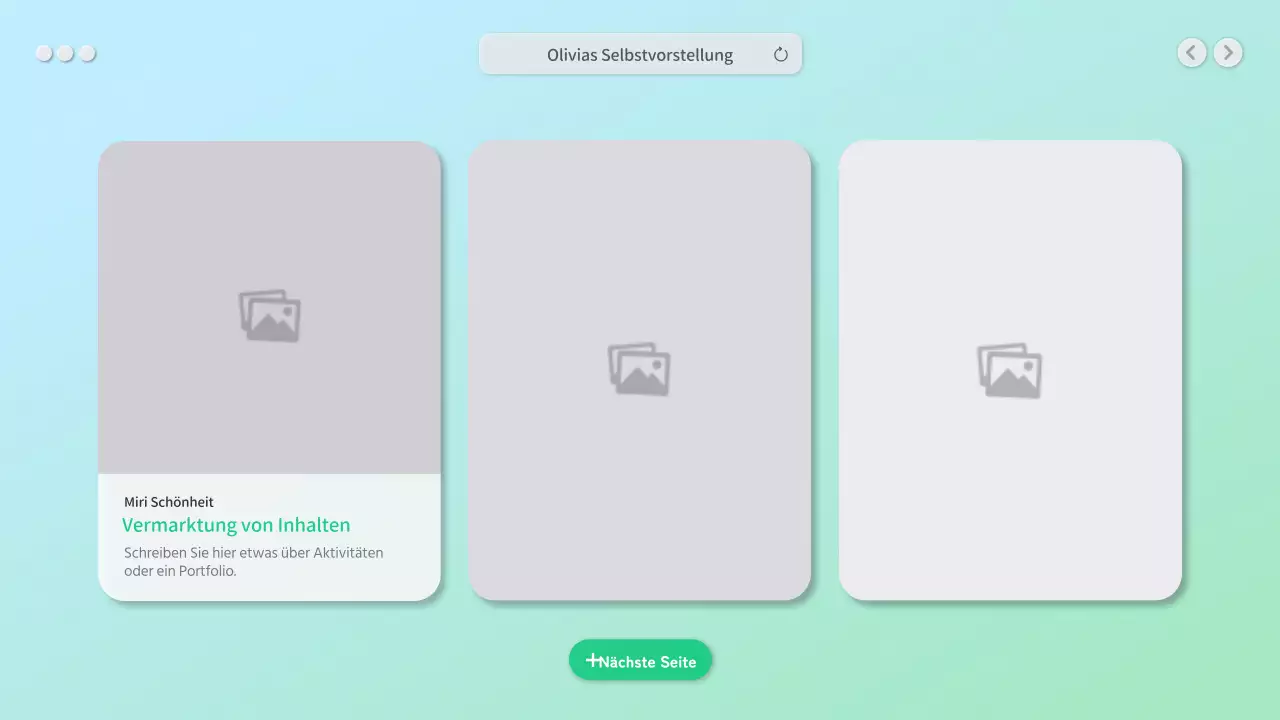 Ein sauberes Bio mit einem grünen GUI-Konzept
