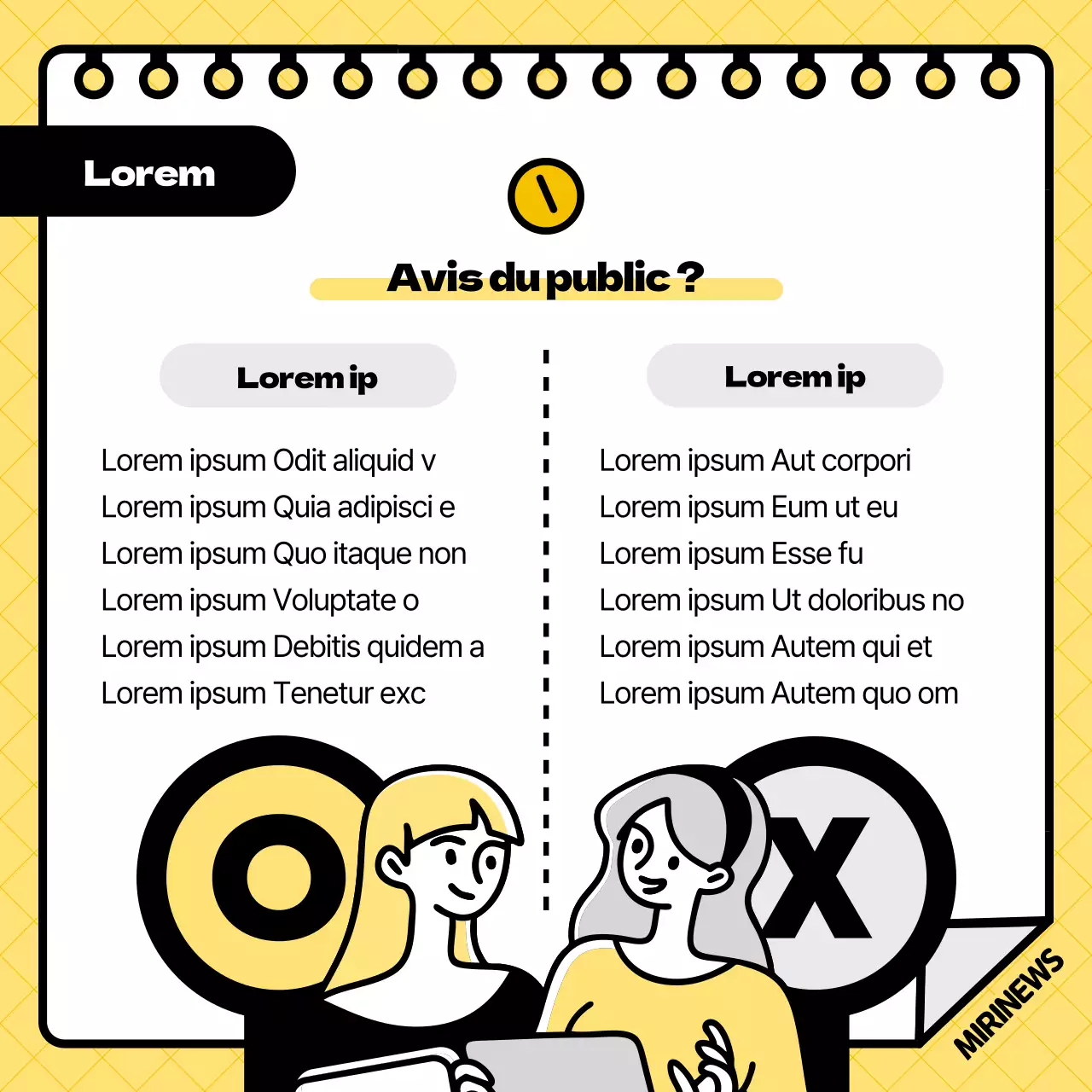 Illustration en jaune et noir du système de consigne des gobelets jetables