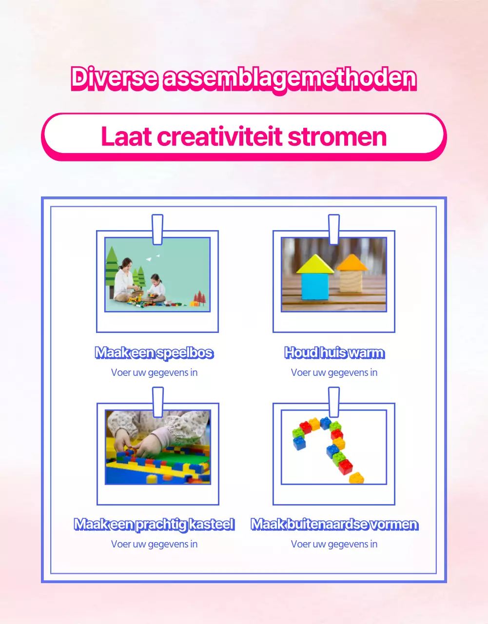 Kleurrijk, met regenboog geïllustreerd promotiemateriaal voor de kinderparochie