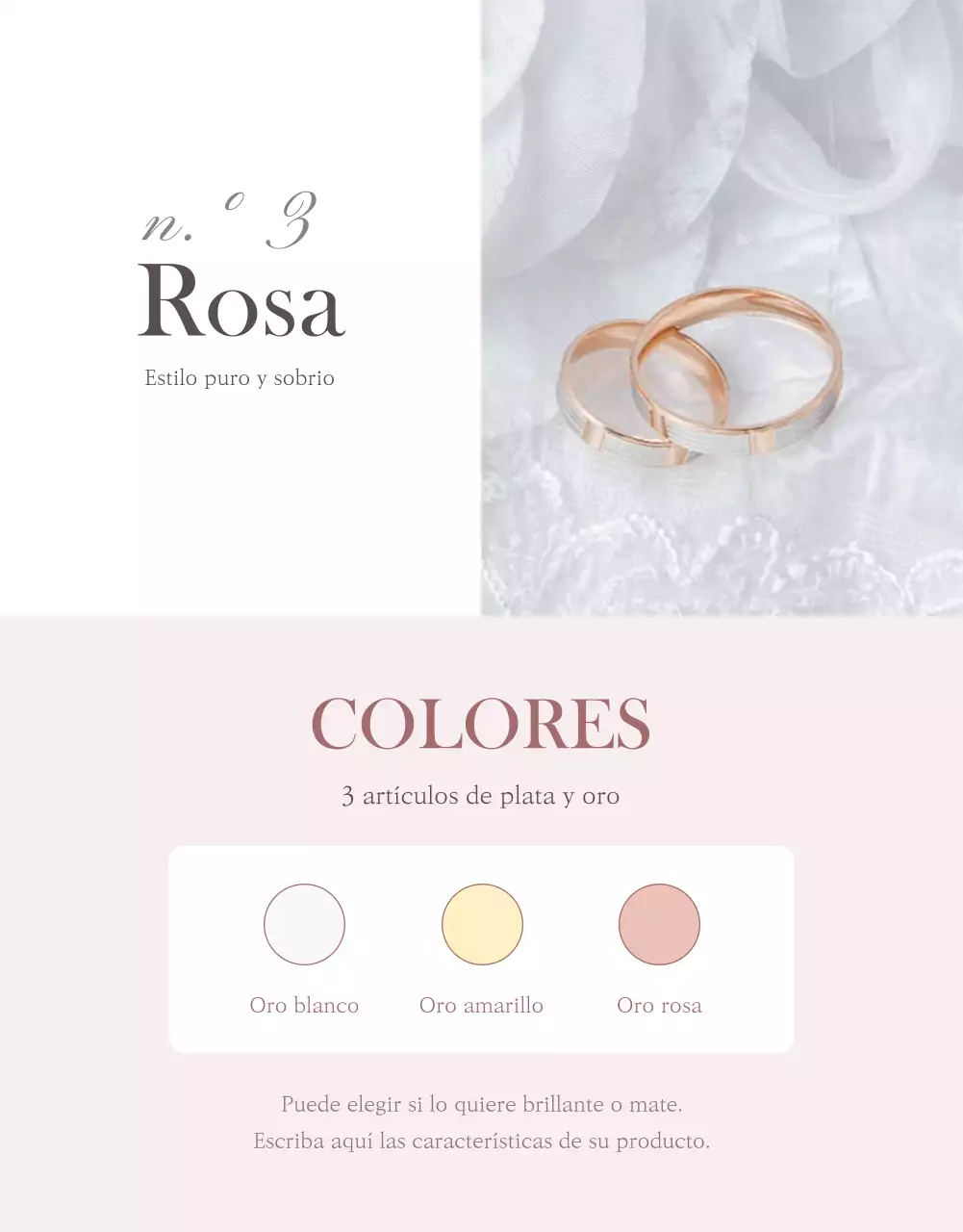 Página de detalles de las joyas