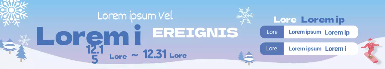 Blaue Illustration Gradient Weihnachten Skigebiet Rabatt Veranstaltung