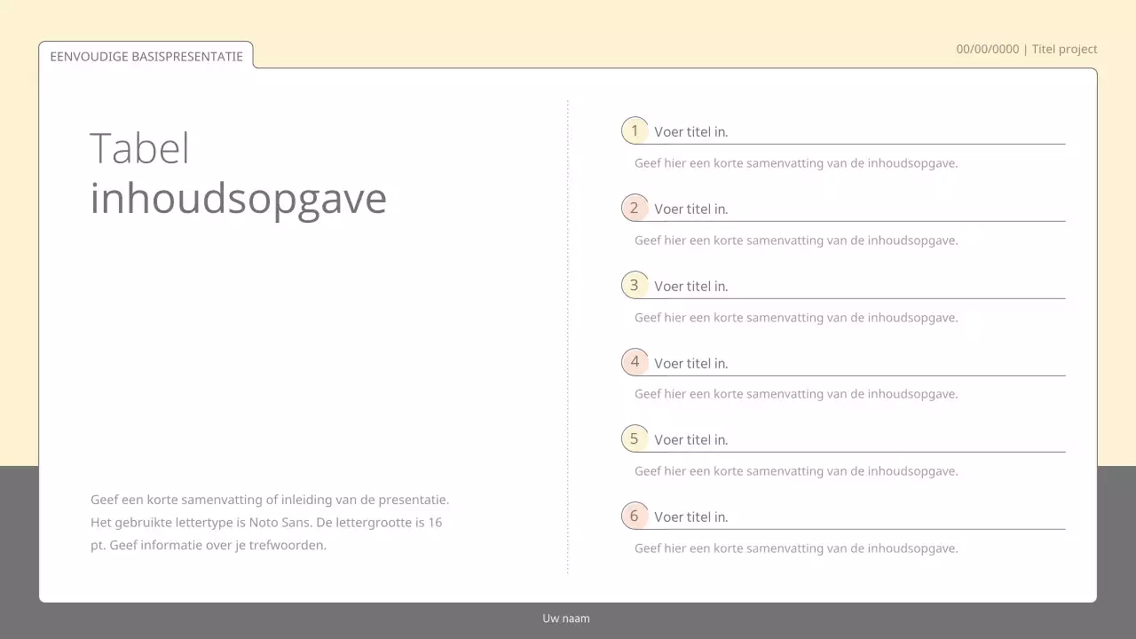 Eenvoudige, eenvoudige presentatieset in pastelkleuren en wit