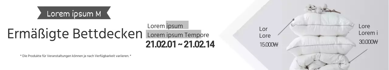 Ein graues Foto hervorheben Einfache Bettdecke zur Werbung für eine Verkaufsveranstaltung