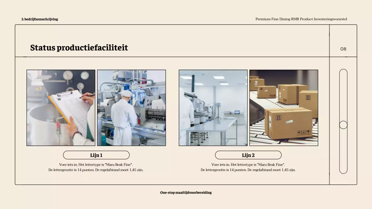 Een eenvoudig, verfijnd RMR-standplaatsdek in beige tinten