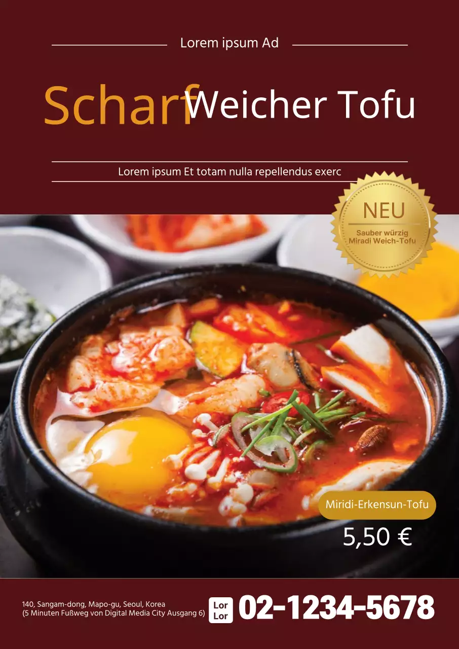 Förderung von braunem Erken-Soft-Tofu