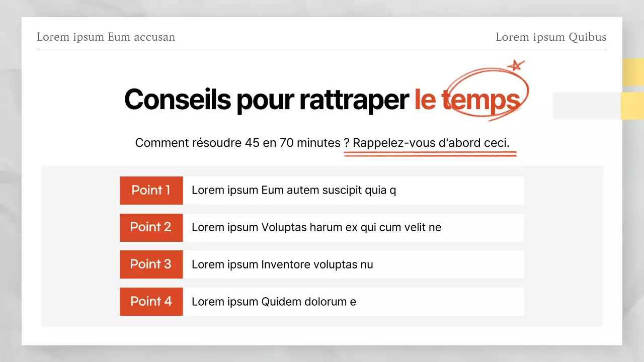 Réponses au test blanc et rouge de l'examen blanc et rouge
