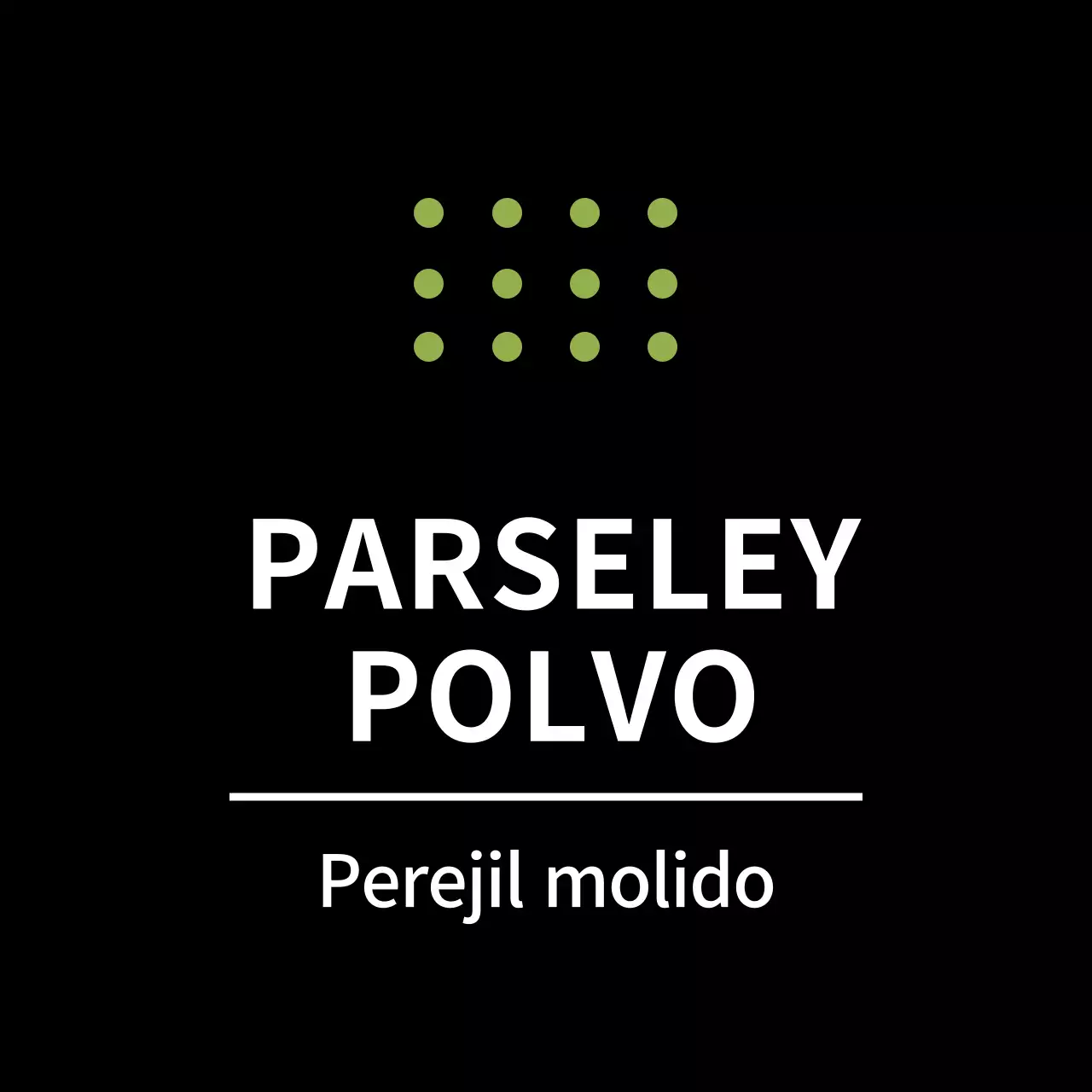 Etiqueta adhesiva negra de especias simples perejil