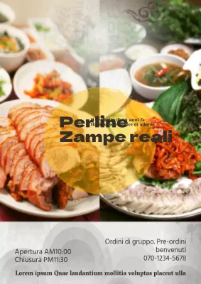 Volantino per ristorante semplice e ricco di foto