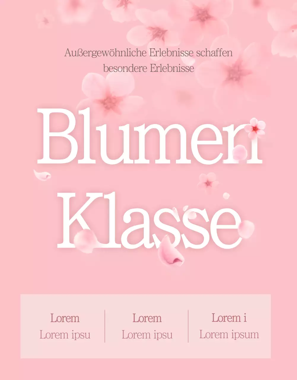 Detailseite Blumenklasse