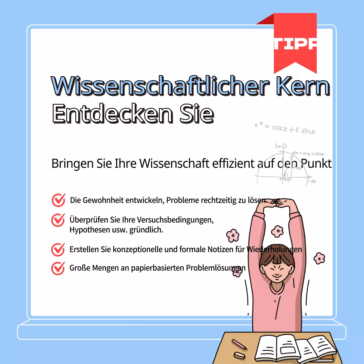 Blaue Illustration Schlüssel zu den Themen der Key Stage 3TIPS