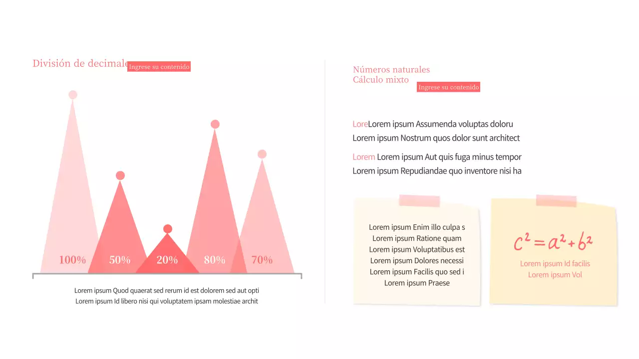 Infografía de gráfico vertical triangular con un concepto rojo
