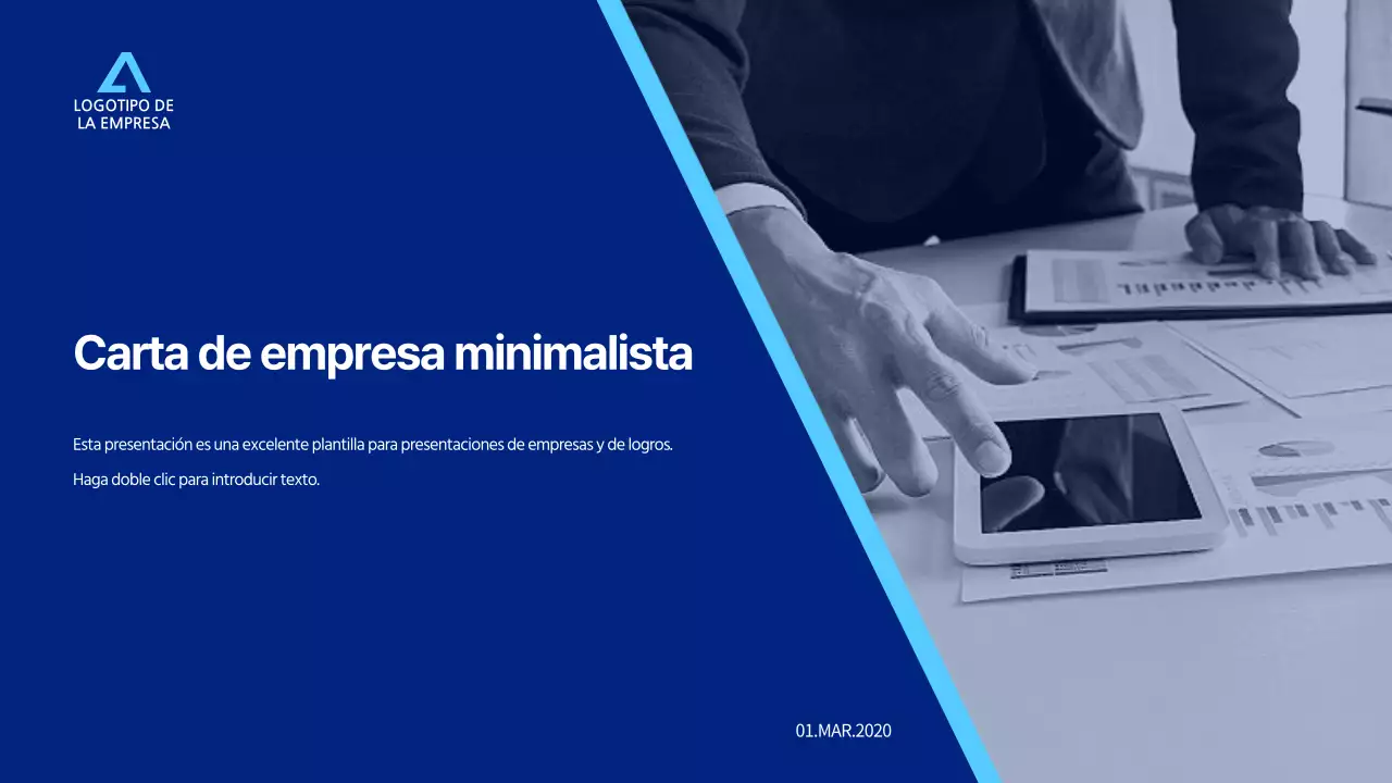 Carta de empresa minimalista