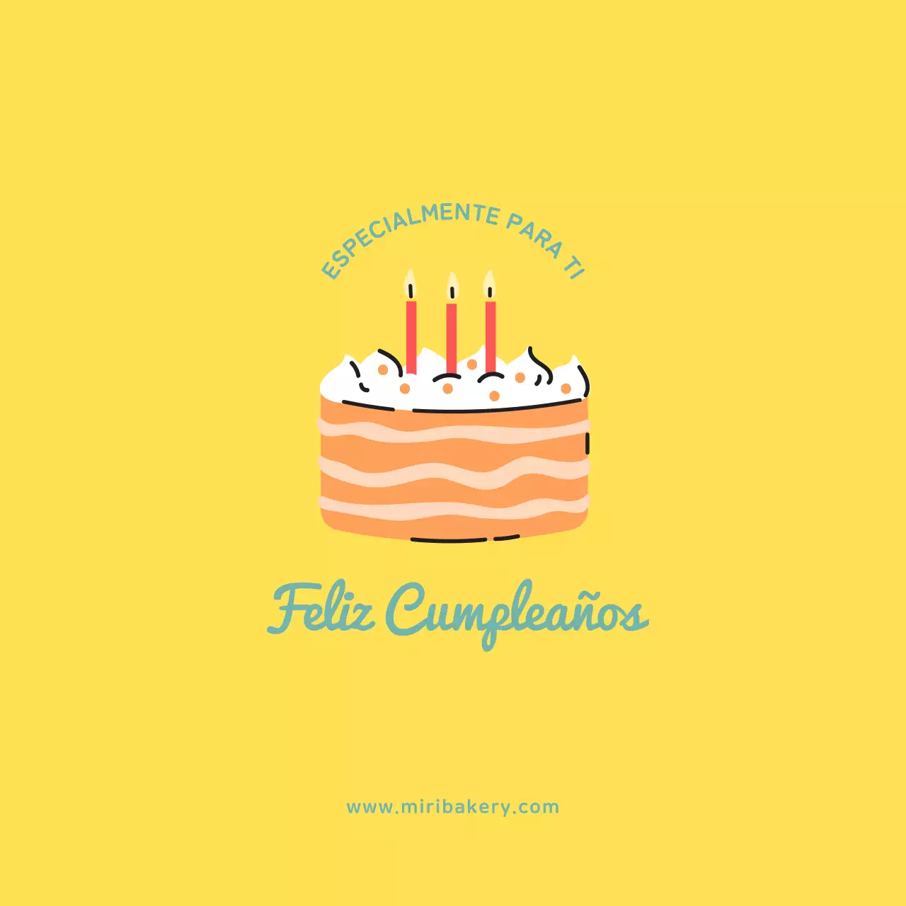 Tarjeta de cumpleaños amarilla