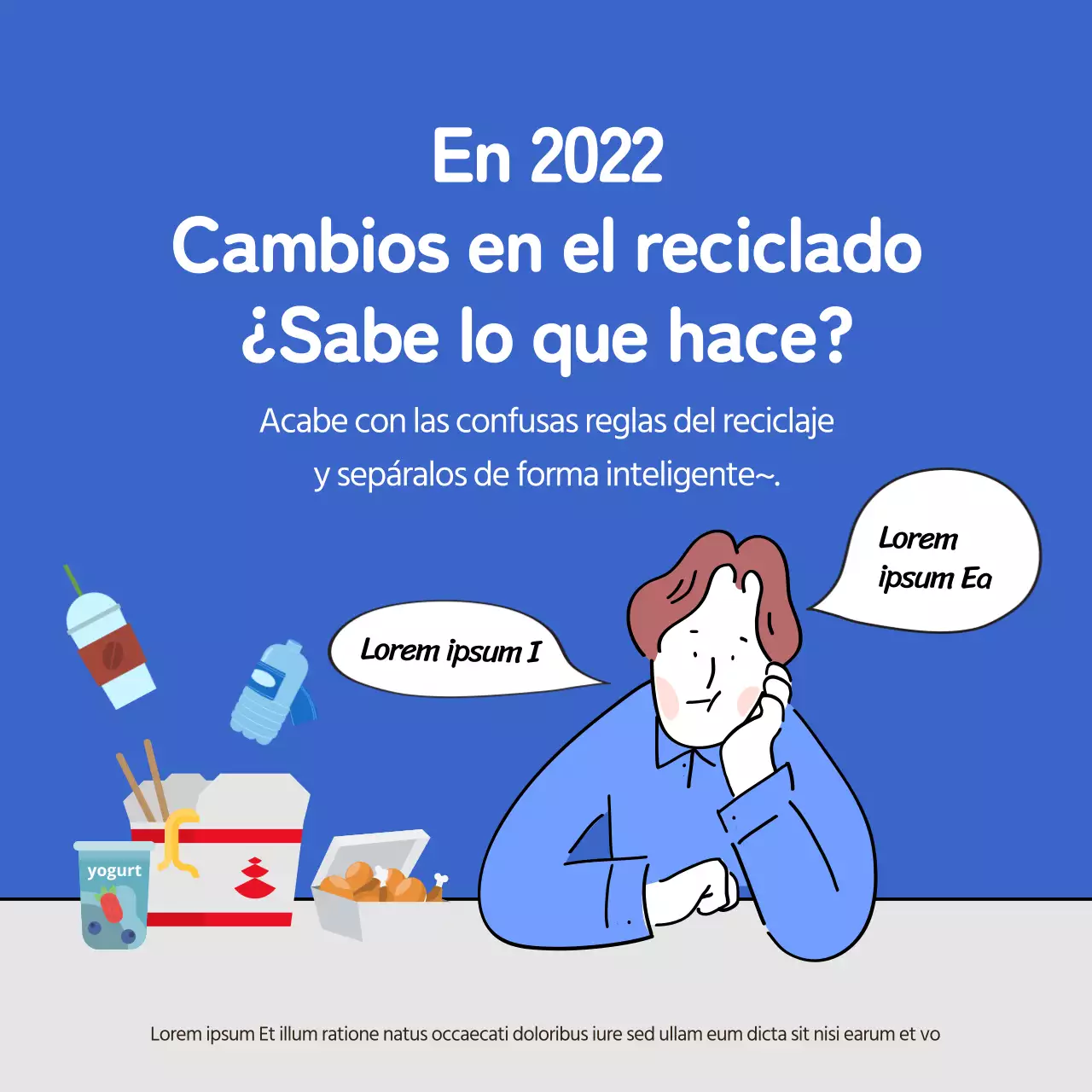 Guía sencilla para reciclar en azul