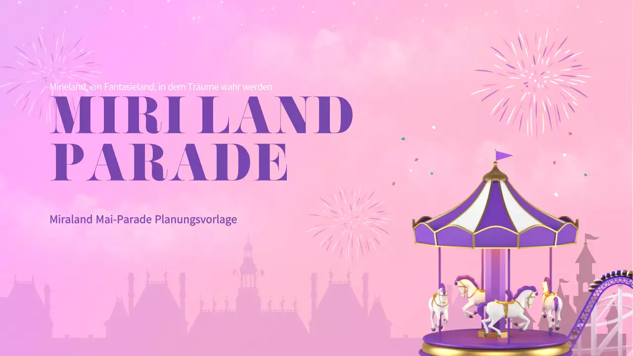 Pastellfarbene Vergnügungspark-Parade Event-Planer