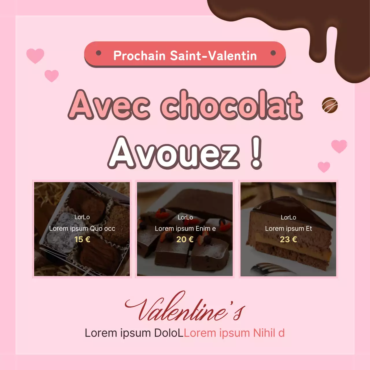 Cartes de table romantiques pour les confessionsNews Design