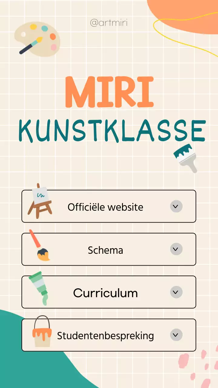 Ivory-oranje-groen kunstschool linknotes