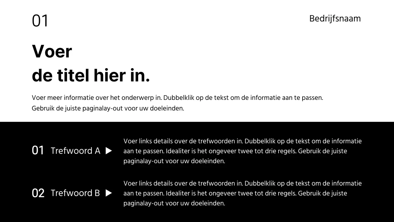 Verkoop bedrijfspresentaties