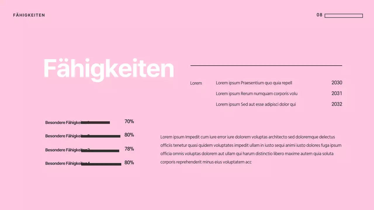 Einzigartige Präsentationen