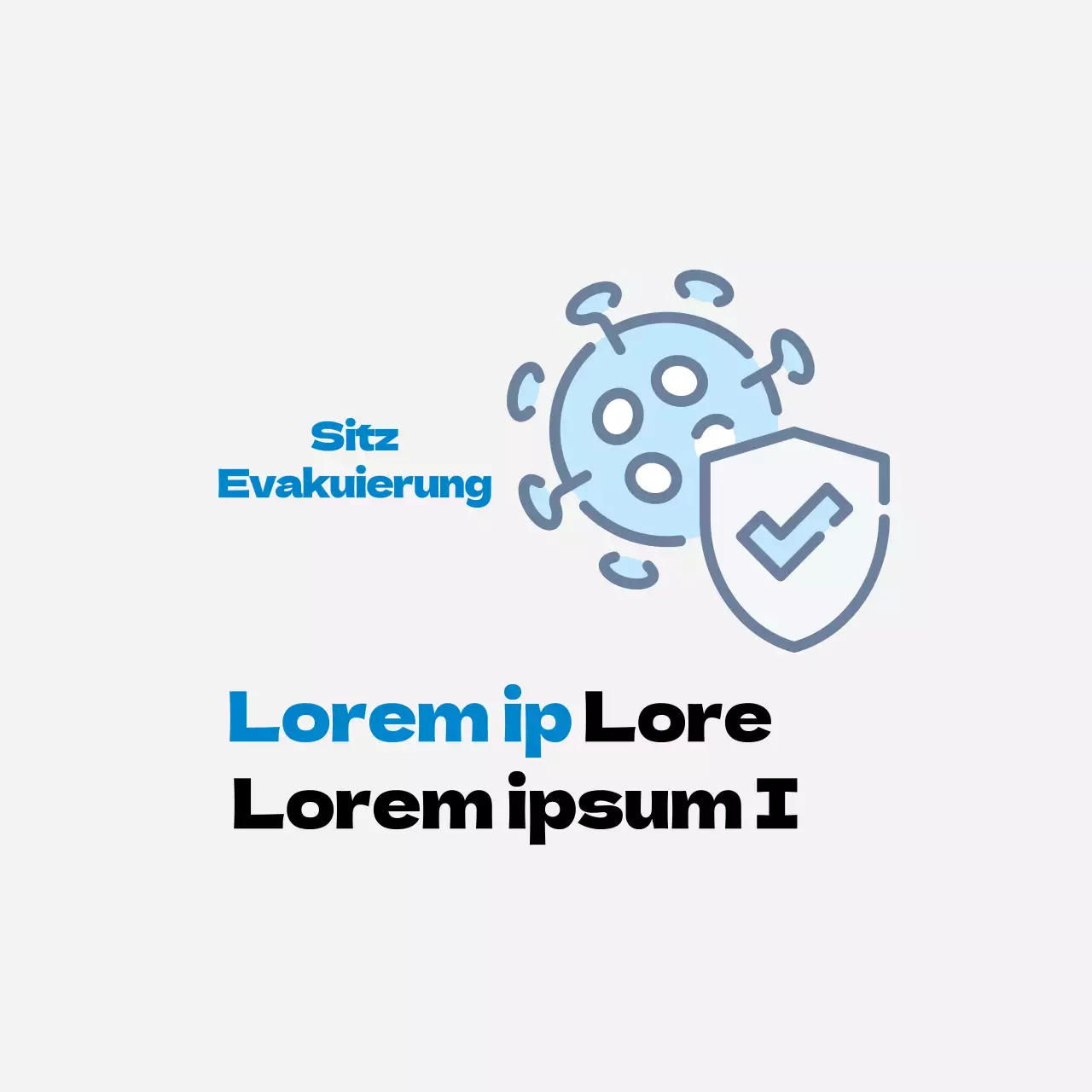 Blaue Illustration saubere Korona