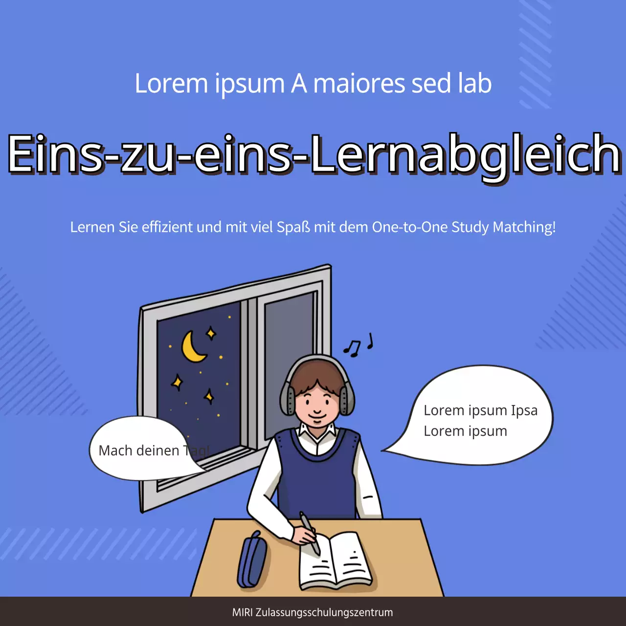 Blaue Illustration Schlüssel zu den Themen der Key Stage 3TIPS