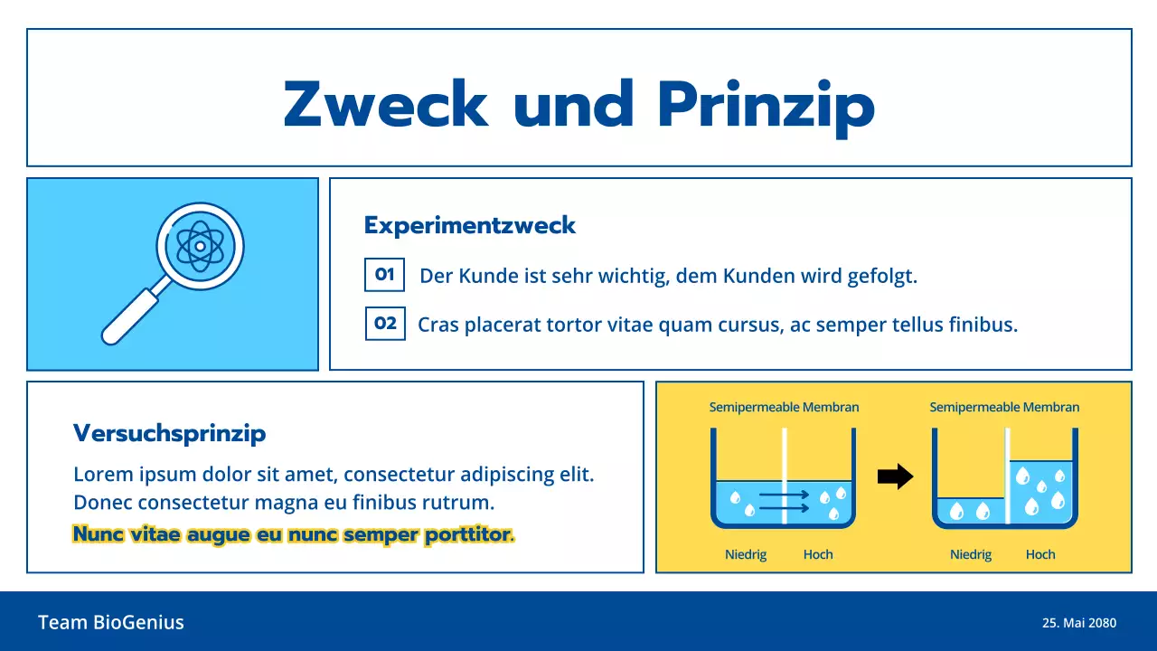 Hellblau und gelbe Linie Illustration sauber Wissenschaft Experiment Bildung Klasse Präsentationsthema