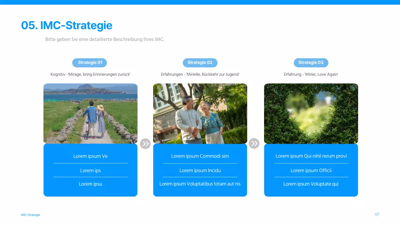 Fluggesellschaft Werbung Vermarkter Wettbewerb Pitch in blau