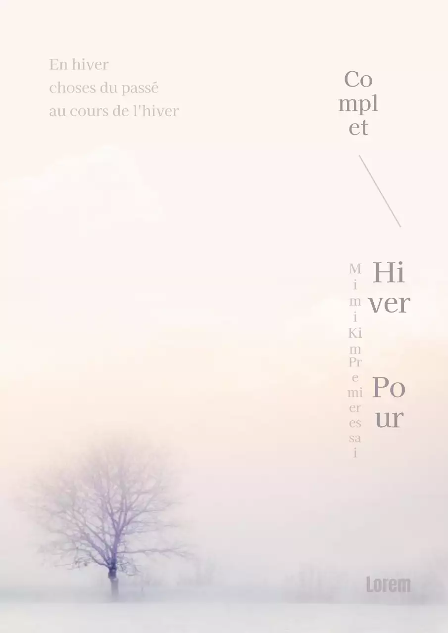 L'hiver en blanc et blanc cassé essai personnel