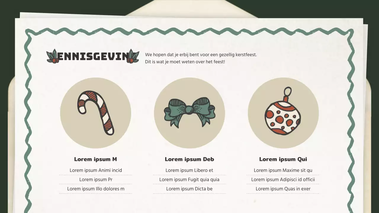 Vintage kerstbrief concept uitnodiging