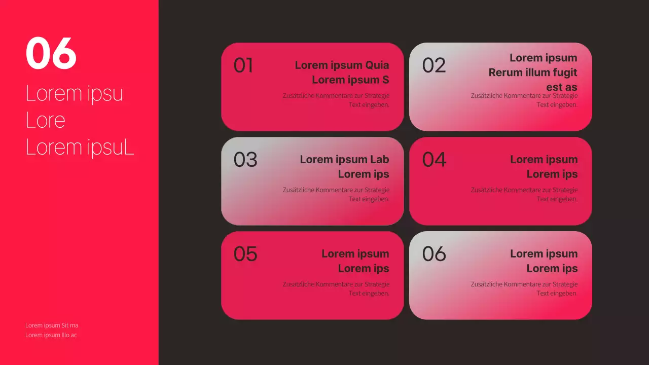 Persönliche Branding-Strategie Thema mit schwarzem Hintergrund und heißen rosa Akzenten