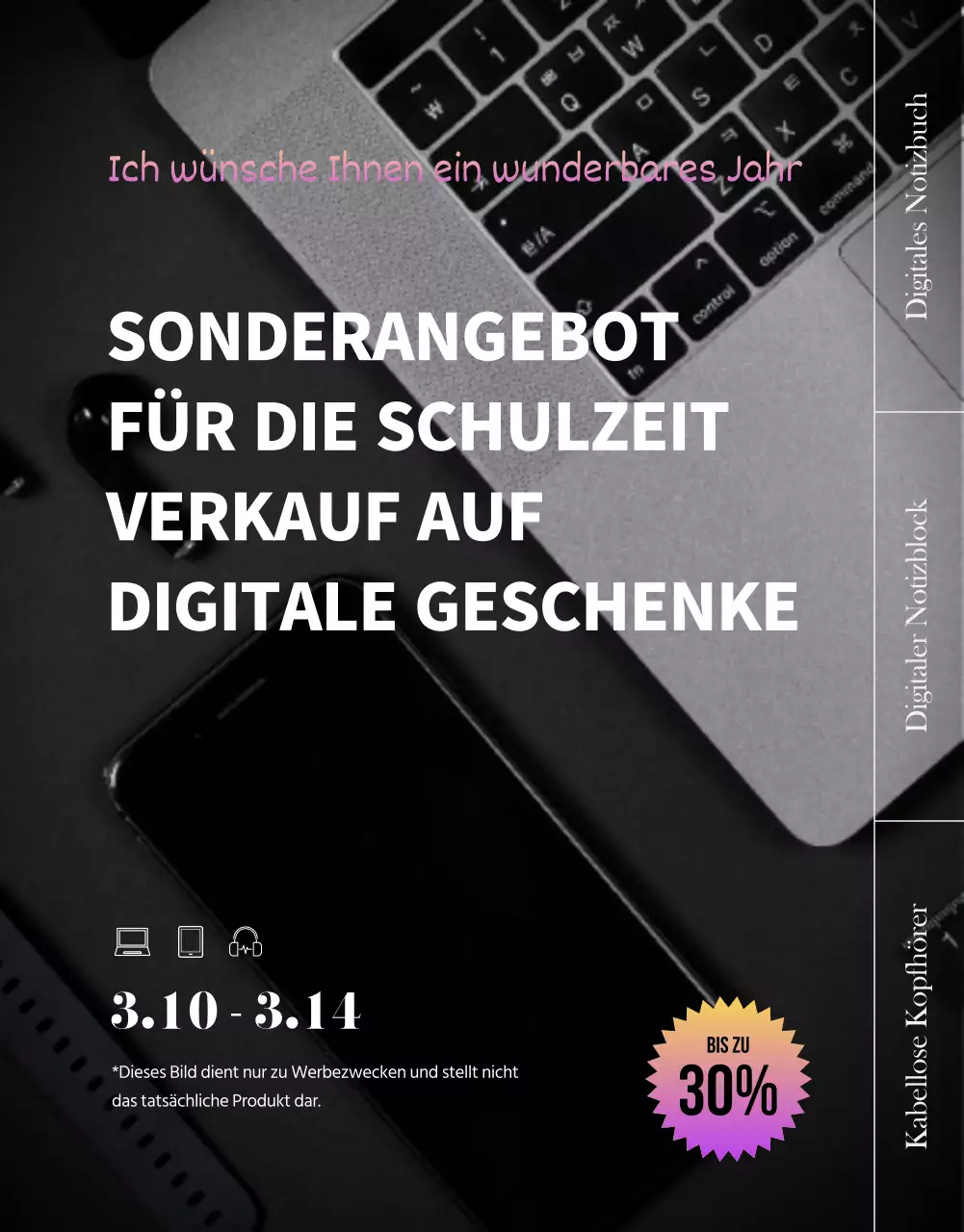 Lila Punkte Zurück zu Schule Geschenk Laptop Pad Digitales Geschenk Deals