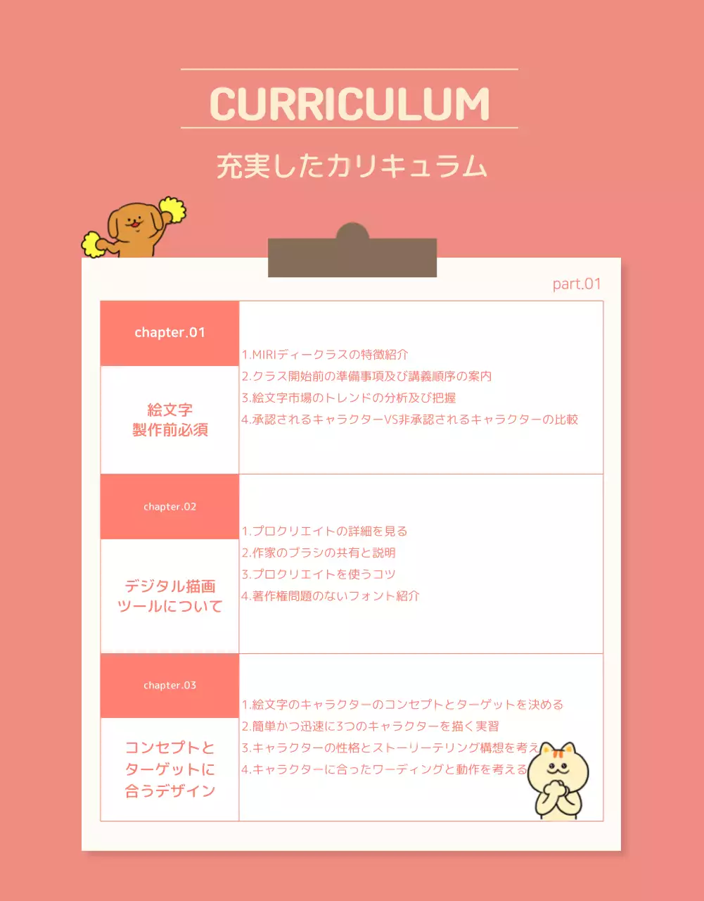 パステルカラーの可愛い絵文字作成講座のレッスン詳細ページ