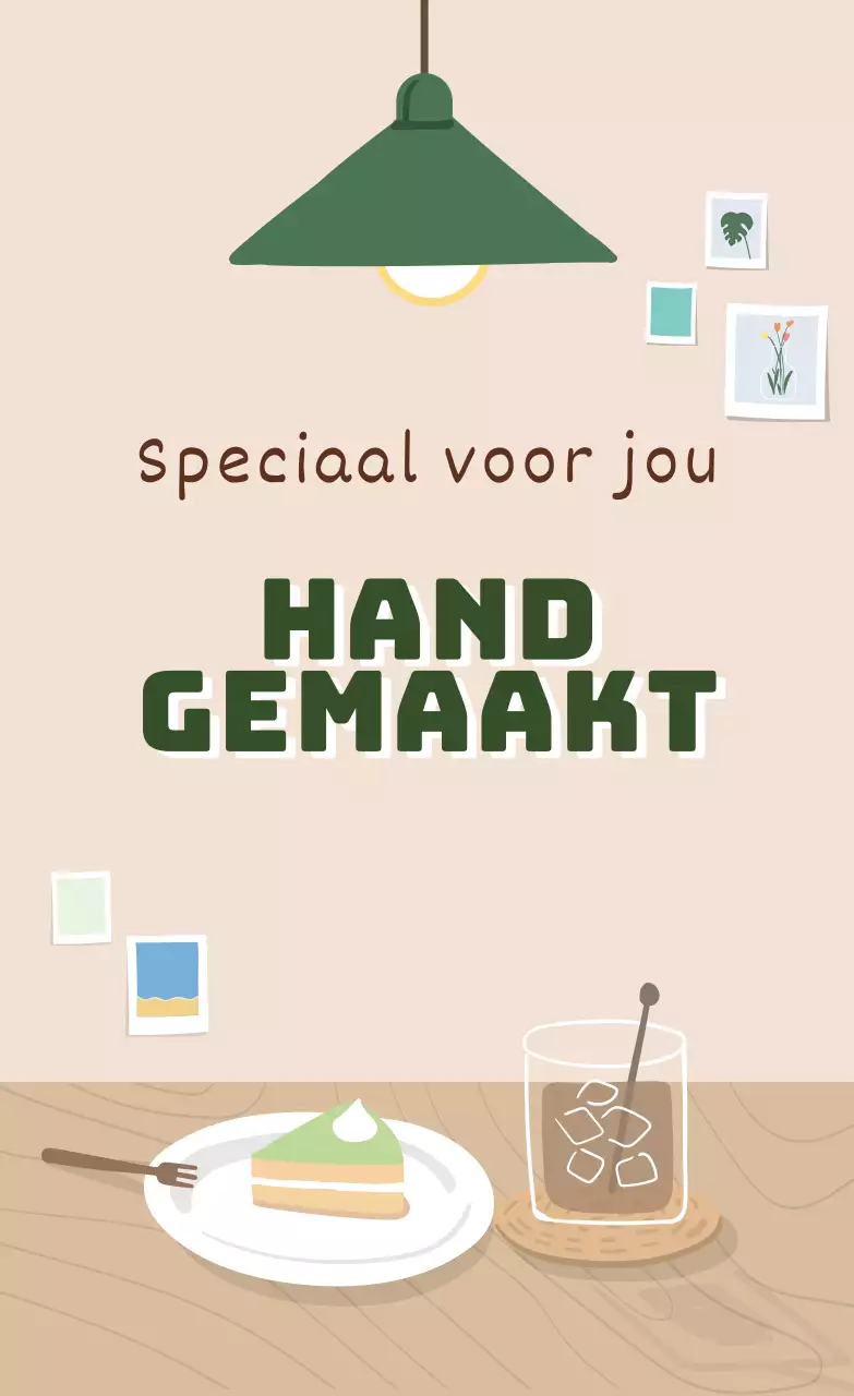 Promoot je geïllustreerde interieurcafé-evenement