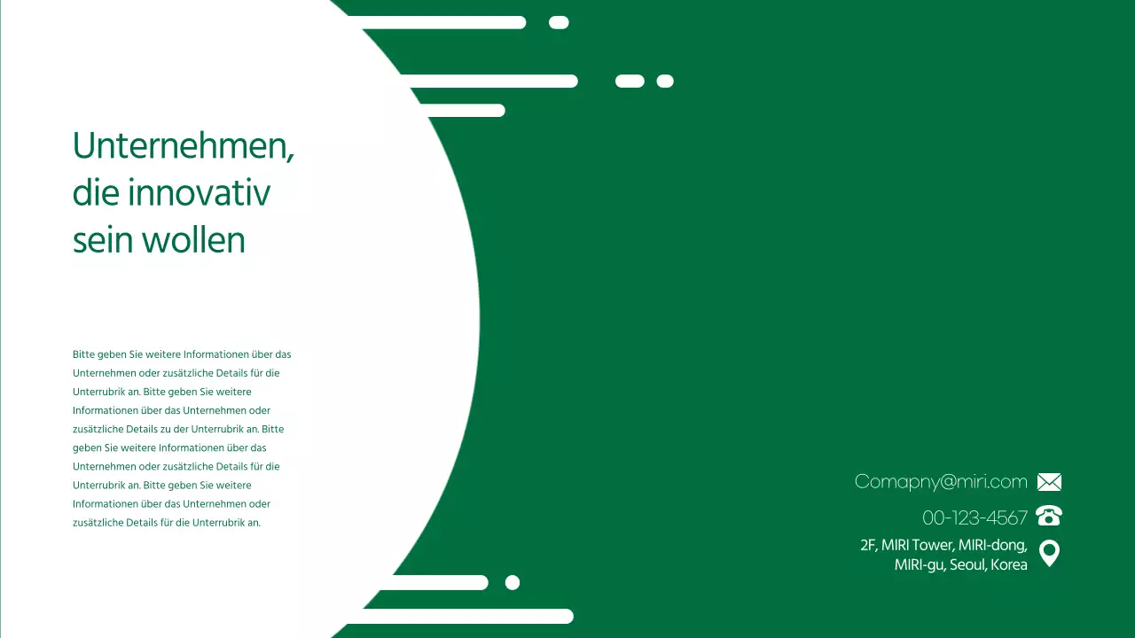 Grüner, sauberer und starker Serviceführer